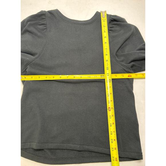 Madewell Black Crewneck Puff Dolman Sleeve Top in Size XXS. NWOT - Picture 6 of 7